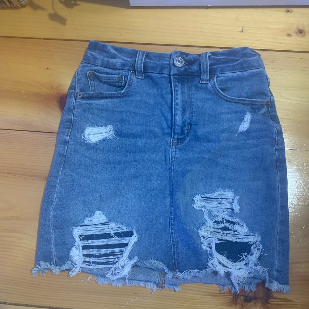 AE mini jean skirt